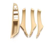 YUEYZHK Car Interior Door Armrest Recessed Panel Door Pull Handle for BMW 5 Series F10 F11 528 530 2010-2017(LHD Beige Set)
