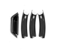 YUEYZHK Car Interior Door Pull Handle Panel Trim Cover for BMW X3 X4 F25 F26 2010-2017(RHD Carbon Style)