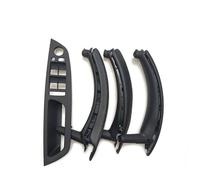YUEYZHK Car Interior Door Window Switch Panel Pull Handle Cover for BMW X5 X6 E70 E71 2007-2014(LHD Set Black)