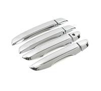 YUEYZHK Carbon Fiber Color Modify Refit Chrome Door Handle Cover for Civic 2016-2020 10 Gen Decoration Trim Protection Sticker Molding Parts(Silver A)