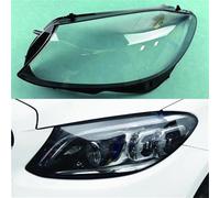 YUEYZHK For Benz C-Class W205 C180 C260L C280 C300 2019-2021 Car Front Headlight Lens Cover Auto Case Headlamp Glass Lampshade Decorate(Left)
