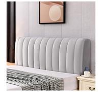 YUEZHONG Bed Headboard Cover, Velvet Bed Headboard Cover for Full Queen Size, Quilted Thicken Headboard Padding Protector Cover Bedroom Decor, Washable(Silver,200x60cm/79x24in)