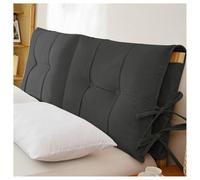 YUEZHONG Padded Headboard Cover for Metal Headboard, Thicken Bed Head Pillow for King Queen Full Size, Dustproof Protector Padding Cover(Dark Gray,90x80x10cm/35x31x4in)