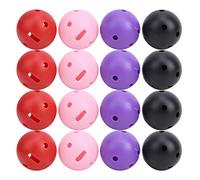 Yuezhongoo 16Pcs Plastic Golf Square Hole Ball, Practice Golf Balls Plastic Golf Training Balls for Driving Range 4Pcs Pink 4Pcs Red 4Pcs Purple 4Pcs Black