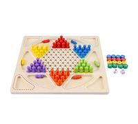 Yuezhongoo Wooden Chinese Checkers, Chec kers Game Set, Safe and Smooth Chinese Che ckers, Smooth Flying Chess, Portable chec kers game for Kids, Adults, Seniors