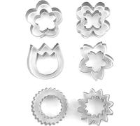 Yufana 12 Pieces Stainless Steel Mini Cookie Cutters Set, Heart, Star, Flower, Geometric Shapes