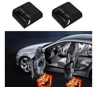 yufana 2 Pieces Car Projector Light, Car Lamp Logo Light, Car Door Lights Logo Projector, Welcome Light for Car Door, Universal Wireless Car Door Logo Light Projector for All Cars (Red Tiger)