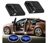 yufana 2 Pieces HD Car Door Lights, Car Welcome Light, LED Car Door Logo Lights, Car Door Light Logo Projector, Universal Wireless Car Door Logo Light Projector for All Cars (Blue Bat)