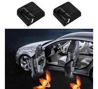 yufana 2 Pieces LED Car Door Lights, Car Door LED Welcome Light, Car Door Light Logo Projector Light, Universal Wireless Car Door Logo Light Projector for All Cars (Skull with Wings)