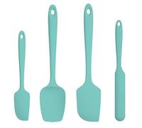 yufana Heat-Resistant Silicone Baking Spatula, Kitchen Utensil Set, Silicone Kitchen Scraper, Cooking Tools Suitable for Kitchen Making Cakes and Dessert, Silicone Spatula (4-Piece Set, Green)