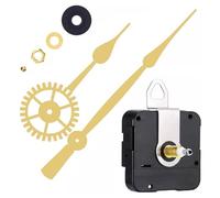 yufana Wall Clock Mechanism Movement, Silent Wall Clock Mechanism Mechanism Mechanisms with Long Axis, Suitable for DIY Clock Replacement Parts (Gold)