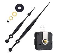 yufana Wall Clock Mechanism Movement, Silent Wall Clock Mechanism, Wall Clock Mechanism Mechanisms, Wall Clock Mechanism with Long Axis, Suitable for DIY Clock Replacement Parts (Black)