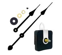 yufana Wall Clock Mechanism Movement, Wall Clock Mechanism Mechanisms with Long Axis, Suitable for DIY Clock Replacement Parts (Black)