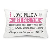 Yufansd Love Pillow Bed Pillowcases Decoration for Women with Positive Quotes Idea Inspirational Gifts for Daughter Sister Niece Mum Auntie Girlfriend Birthday, 50x75 cm (Love Pillow 50x75)
