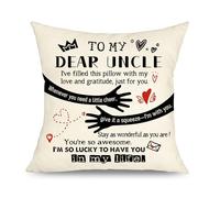 Yufansd Uncle I've Filled This Pillow With My Love And Gratitude Just For You Decorative Throw Pillow Cover Appreciation Gift for Him Mens Christmas Father's Day Birthday Gifts (Uncle)