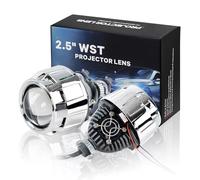 YUFANYA 2.5 Inch Bi LED Projector Lens with Hi/Lo Beam,70W 20,000LM 6000K White,Sliver Shrouds Mask,Fit H4 H7 9005 HB3 9006 HB4 Car Motorcycle Headlight Retrofit