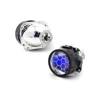 YUFANYA 2.5 Inch Blue Honeycomb Bixenon Projector Lens Mini H1 Car with Blue Devil Eyes Fit for H4 H7 Car Motorcycle Retrofit