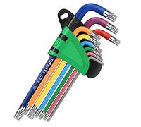 YUFANYA 9PC Torx Key Set,Star Hex Key Set,Torx Allen Key Set with Multi Colour Coded,Sizes T10-T50,Allen Wrench Set for Bicycle Repair,Furniture Assembly,Appliance Repair,Household DIY