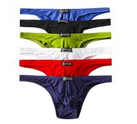 YUFEIDA Men’s Comfortable Modal Briefs G-string Sexy Low-Rise Underwear - Pack of 6
