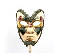 YUFENG Venetian Style Handmade Mask on Stick for Masquerade Ball,Handheld Mascarade Full Mask