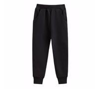 Yufennie Boys Girls Joggers Elasticated Waist Unisex Kids Tracksuit Bottoms School Jog Pants for PE Lessons, Sports & Active Play 11-12 Year Black