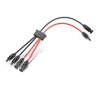 YUFFQOPC 2 Pcs Solar Cable Y-Splitter (2 to 4), Photovoltaic Connectors Adapter Panel Cables Splitter 56 A DC 1500V, 6mm Solar PV Parallel Adapter Y Cable Connector