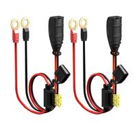 YUFFQOPC 2Pcs Wire Harness Compatible with NOCO GC002 X-Connect M6 (1/4 in) Eyelet Terminal Connector, SAE to O Ring Terminal Harness, Battery Tender Leads Accessories Cables