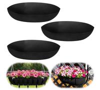 YUFFQOPC 3PCS Felt Trough Planter Liners,36 Inch Wall Trough Liners,Wall Basket Liner,Non-Woven Liner for Garden Wall Hanging Planter Flower Vegetables Garden Fence Window