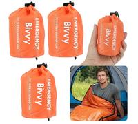 YUFFQOPC 4 Pack Emergency Sleeping Bag,Emergency Bivvy bag,Compact Thermal Shelter for Camping Gear Hiking Travel Outdoor Activities Backpacking