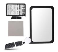 YUFFQOPC 5X Magnifying Glass with Light, Full Page Reading Magnifier for Books, Adjustable Foldable Handheld Large Magnifying Glass with 48 LED Light for Seniors, Macular Degeneration, Low Visions