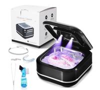 YUFFQOPC Ultrasonic Cleaning Device for Dentures, 42kHz UV Cleaner, 180 ml Cleaning Device, Glasses, 2 Modes 180/360 Seconds for Dentures, Aligners, Retainers, Mouth Guards, Jewellery