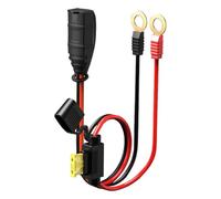 YUFFQOPC Wire Harness, Compatible with NOCO Connect, SAE to O Ring Terminal Harness, with 20 A Protection Fuse for Safety, NOCO GC002 X-Connect M6 (1/4 in) Eyelet Terminal Connector