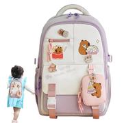 Yufioi Creature Cartoon Backpack Large Capacity Spacious Roomy Stylish Cute | Cute Hamster Day Bag Backpacks Kids for Girls School Beach Outing Travel