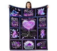 Yufobel 10th Birthday Blanket for Girls, 10 Year Old Gift Ideas Throw 60"x50"