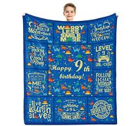 Yufobel 9 Year Old Boy Birthday Gift Ideas, Gifts for 9 Year Old Boy, Dinosaur Blanket for 9 Year Old Boys Girl, 9th Birthday Gifts for Boy, 9 Year Old Boy Gift, Kids Dinosaur Throw Blanket 60”x50”