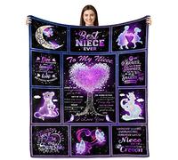 Niece Gifts from Auntie, Niece Blanket 60’’x50’’, Birthday Gifts for Neice, Niece Gifts from Aunt, Gifts for Niece from Aunt Or Uncle, for Niece Throw Blanket