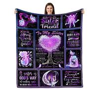 Yufobel Sister Gifts from Sister Throw Blanket 60"x50", Sister Birthday Gift Ideas, Gifts for Sister Christmas Birthday Gift for Sister, Sister Birthday Gifts from Sister
