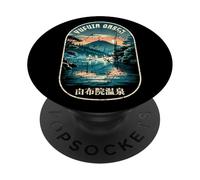 Yufuin Onsen Japan Hot Spring Lake Japanese Kanji Souvenir PopSockets Adhesive PopGrip