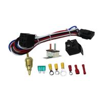 YUFUQIDA Universal Radiator Racing Wiring & 30 AMP Relay & Temperature Switch Control Suit Thermostat Fan Kit