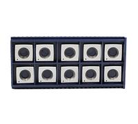 YUFUTOL Square Carbide Inserts 15mm Woodworking Carbide Cutters Insert(15X15X2.5mm) 6" Radius Edges Fits Titan Spiral Shear Heads, Pack of 10