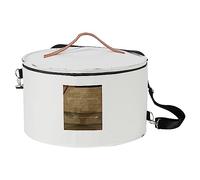 Yugada Hat Box Hat Storage Box 18 x 10in Travel Hat Boxes for Women & Men Round White Hat Storage Boxes with Lids Foldable Box for Travel Stuffed Animal Toy Storage Bin Closet Organizer (White)