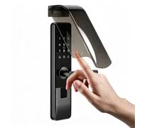 YUGEUG Gray Smart Lock Rain Cover for Door Lock Panel up to 8cm | Dual Axis Flip Design, UV & Dust Shield, Impact-Resistant PC, Easy Installation, Rainproof & Weatherproof