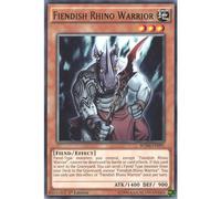 YuGiOh BOSH-EN091 1st Ed Fiendish Rhino Warrior Rare Card - ( Breakers of Shadow Single Card )