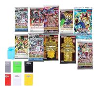 Yugioh Collecter Investor Booster Pack Lot of 5 with Deck Box and Ultima Sleeves Gift Bundle