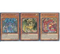 YuGiOh GX Legendary Collection 2 Single Card Ultra Rare Set of the 3 Sacred Beast Cards Uria, Hamon Raviel