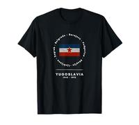 Yugoslavia Capitals with Yugoslavia Flag T-Shirt
