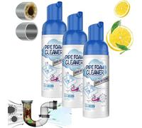 Yugouclean Drain Cleaner,Yugouclean- Get out Foaming Drain Cleaner,Sink Foam Drain Cleaner,Drain Foam Cleaner,Powerful Sink and Drain Cleaner Foam,Clog Remover for Kitchen Drain,Tubs (3)