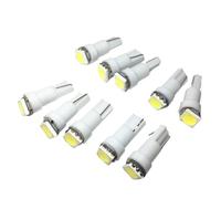 YUGRUPJG 100pcs T5 LED Car Dashboard Instrument Light Bulbs White Blue Red Yellow Green 37/73 SMD 5050 Auto Indicator Lamps 12V(Blue)