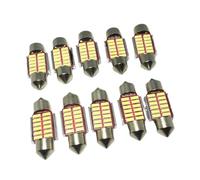 YUGRUPJG 10PCS Car Festoon 31mm 36mm 39mm 42mm LED Bulb C5W Super Bright 4014 SMD Canbus Car Styling LightInterior reading lamp 12V(36mm)