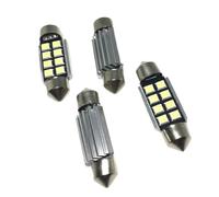 YUGRUPJG 4pcs car Festoon 31mm 36mm 39mm 41mm 8 smd LED ERROR FREE 5630 5730 CANbus C5W led interior reading white ice blue dome lamps(31mm,Crystal Blue)